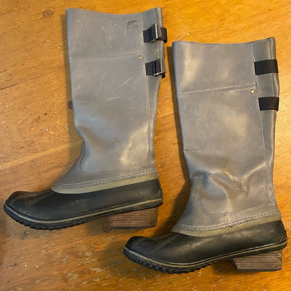 Women’s Sorel slim pack riding boots grey size 12